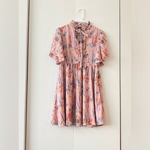 Pink floral dress